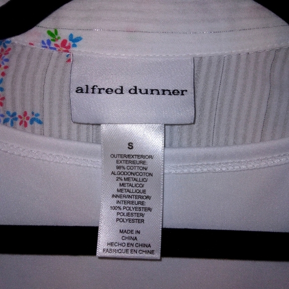 Alfred Dunner 100% Cotton Button Down with Attatched Tank Size Small - Picture 7 of 14